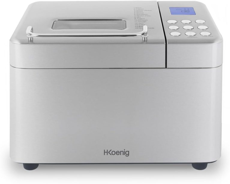 H.Koenig Machine à Pain BAKE440, 15 Programmes, Jusqu’à 1 Kg de pain, Confiture, Yaourt