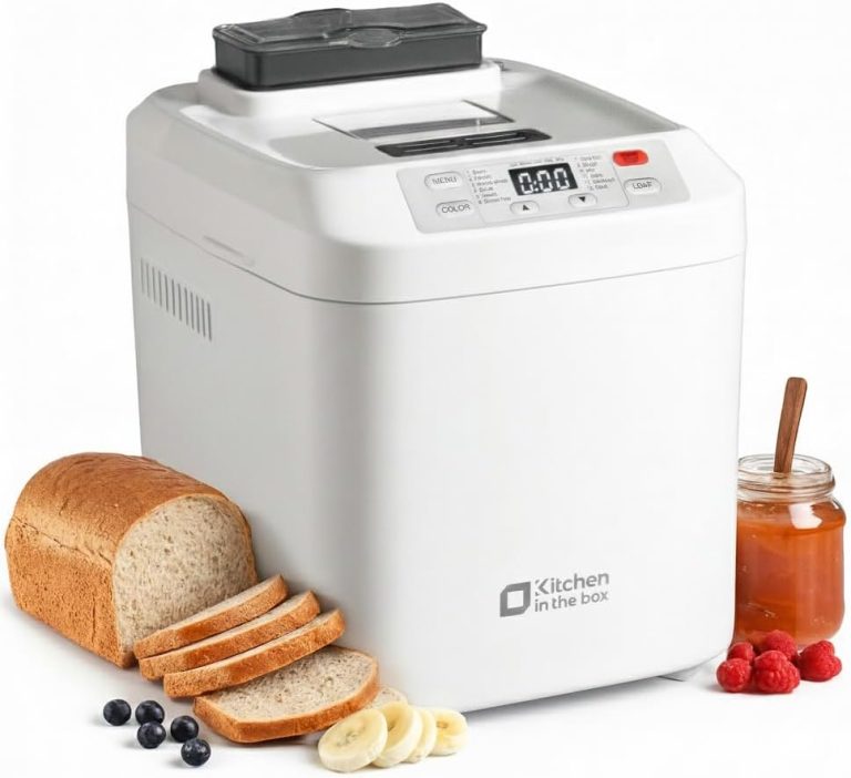 Kitchen in the box Machine à Pain, Distributeur Fruits & Noix, Cuisson 360°, 12 Programmes Automatiques