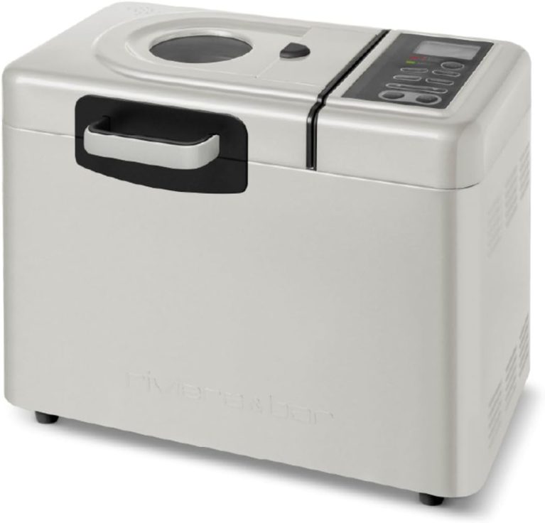 riviera&bar Machine à Pain Sans Gluten - 820W, 14 Programmes, Distributeur d'Ingrédients, Pétrin Auto-Rabattable