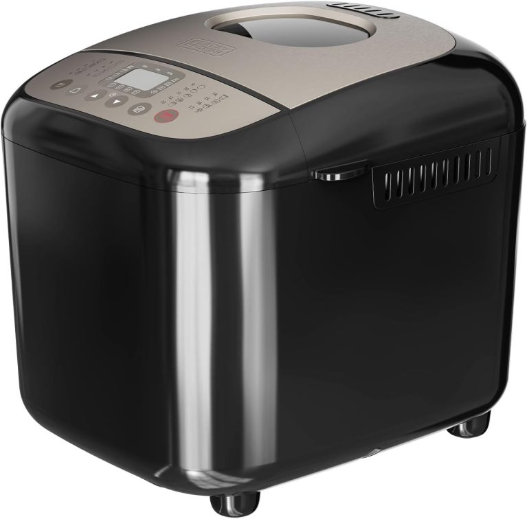 BLACK+DECKER BXBM600E Machine à pain, 600 W, 17 programmes, pains de 500 g à 1 kg