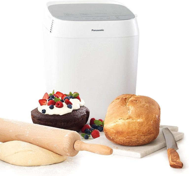 Panasonic Machine à pain Croustina SD-ZP2000WXE, 18 Programmes dont 7 Programmes Pains Croustillants, Programmes Sans Gluten, Brioche, Pâtes, Confiture, 2 Tailles de Pains